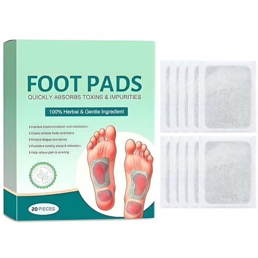 [BRSRGFDQBEBGE23O] 100% Herbal Detox Foot Pads | Natural Bamboo Vinegar Foot Patch | Sleep Aid, Pain Relief & Toxin Removal | Acupoint Micro-Massage Technology (1)