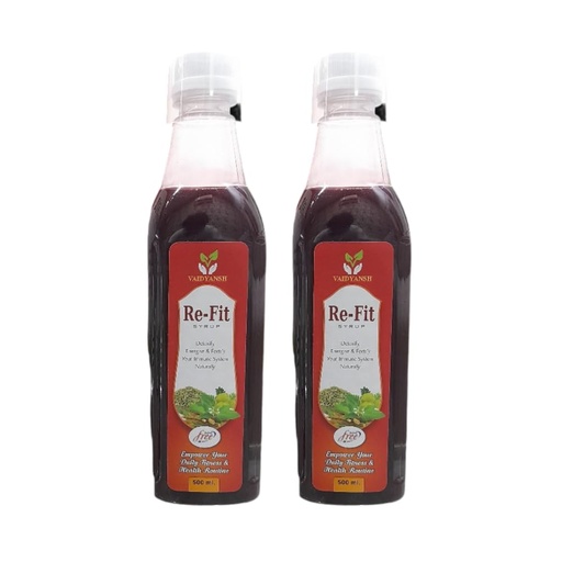 [BRSREFQCBUBQKE3X] Re-Fit Ayurvedic Health Syrup, 500ml (Pack of 2)