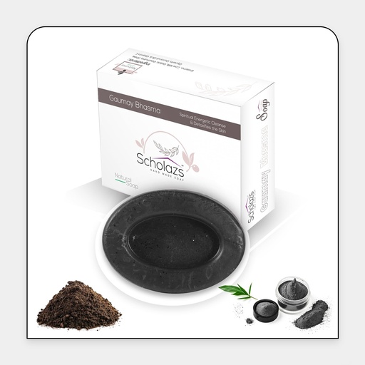 [BRSREEL2OB5QOCTH] Gaumay Bhasma spiritual Ayurvedic Soap – Natural Antibacterial & Skin Detox Formula | Handmade Herbal Cow Dung Ash Soap| 100gm Each - (Pack of 3)