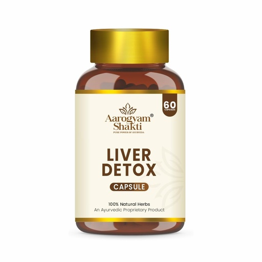 [BRSREEI2BACB43LU] Vedobi Liver Detox Capsules | Ayurvedic Herbal Formula for Liver Care, Digestion & Natural Detox | 100% Veg & Chemical-Free | 60 Capsules