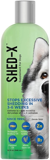 [BRSWIYANOAPACGTE] Shed-X Liquid Dog Supplement, 32oz – 100% Natural – Helps Dog Shedding, Fish Oil for Dogs Supports Skin & Coat, Dog Oil for Food with Essential Fatty Acids, Vitamins, and Minerals