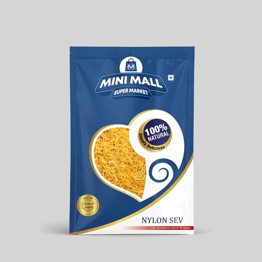 [BRSROFQYAR6B6GTB] MiniMall Super Market Nylon Sev/Namkeen Barik Sev For Bhel Chaat and Sevpuri Chat Papdi Sev/Non Spicy Sev (1 Kg)