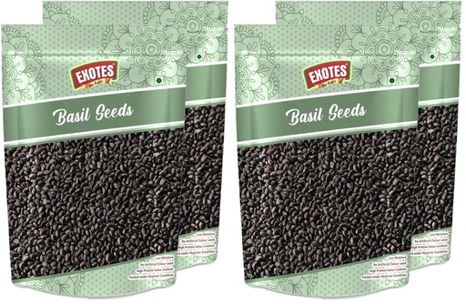 [BRSRYZAOOUGR62Y2] Exotes Dried Fruits Nuts And Seeds (Sabja/Basil Seeds, 400g (2x200g)) (Pack of 2)