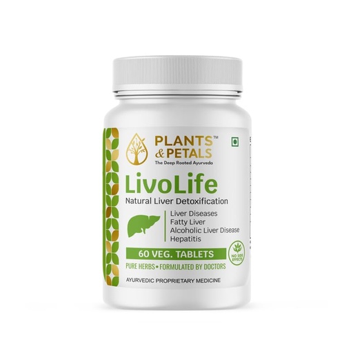 [BRSRABQPOYHQM2T2] PLANTS & PETALS THE DEEP ROOTED AYURVEDA LivoLife Tablet | Ayurvedic Liver Health Supplement | Herbal Liver Detox & Support | Helps Improve Digestion & Metabolism | 60 Tablets