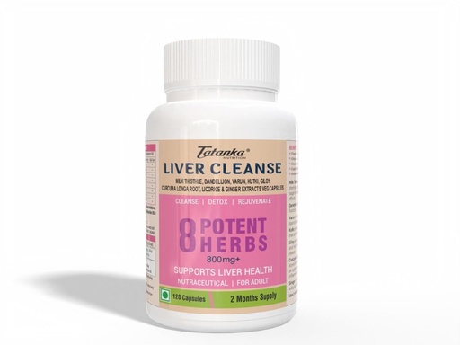 [BRSRAFQKC56AKADG] Liver Cleanse Has 8 Potent Herbs Like Milk Thisle Dandellion Varun Kutki Giloy Curcumalonga Licorice Ginger To Support Liver Detox Cleanse 120 Veg Capsules
