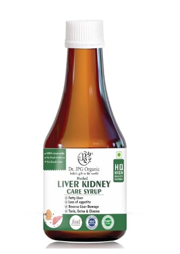[BRSRECYQOQHWYG3P] DR. JPG ORGANIC Liver Kidney Care Syrup 200ml Herbal Supplement with Kutki, Kalmegh, Bhumyamalaki, Punarnava, Giloy for Liver Detox, Fatty Liver Support, Sugar Free