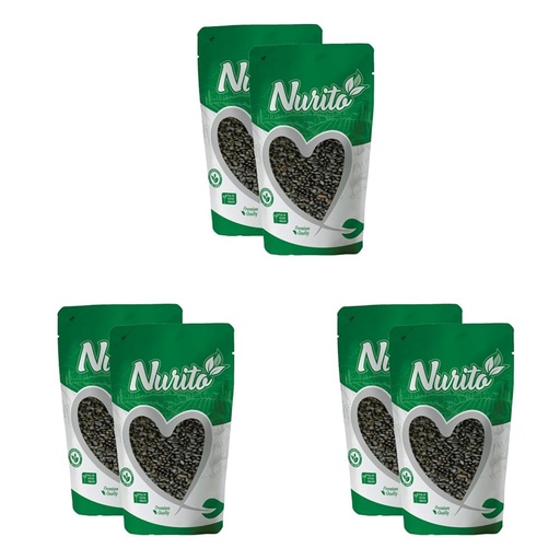 [BRSRYZAOBF4GM3DU] Nurito Dried Fruits Nuts And Seeds (Sabja/Basil Seeds, 400g (2x200g)) (Pack of 3)