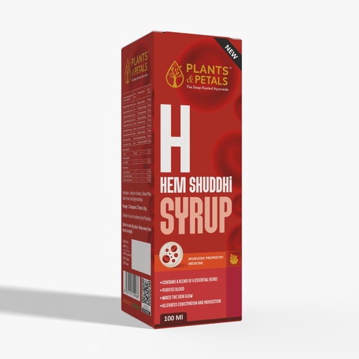 [BRSRABQPOYMQE2TX] PLANTS & PETALS Hemshuddhi Syrup | Ayurvedic Blood Purifier Syrup| Herbal Detox for Clear Skin & Toxin Removal | Supports Liver Health & Immunity | 100 ml