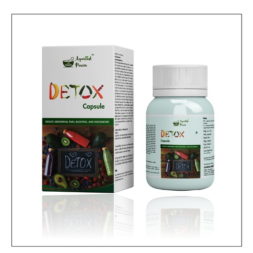 [BRSROAA7BB5RUAAY] Detox Capsule | Natural Body Detox & Digestive Enzymes - Fatty Liver Care |Ayurvedic Liver Detox Supplement for Liver Cleanse | Supports Lung Health - 60 Veg Capsules