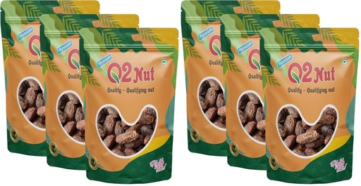 [BRSRYZAOOYPQGFL3] Q2 Nut (Dried Lal Chuara/Lal Sukha Khajoor, 750g (3x250g)) (Pack of 2)