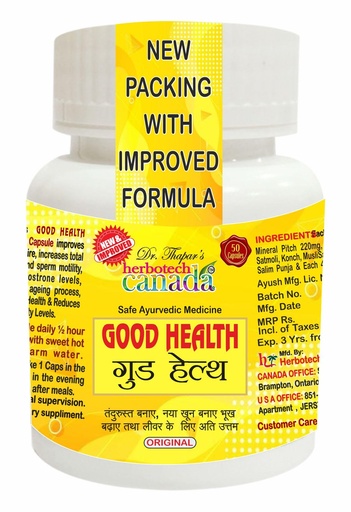 [BRSREGD7AAOQKDQ4] Good Health weight gain l loss of appetite and liver Care by Dr. Thapar’s Herbotech Canada 40+10 Capsule XTRA