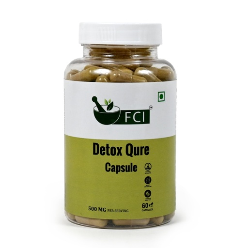 [BRSREHQDBAMWCGY4] Liver Detox Qure Plus – 60 Capsules (500mg) | Ayurvedic Detox Supplement with Punarnava, Amla & Tulsi | Liver Cleanse, Fatty Liver Support, Digestion, Immunity & Energy Booster