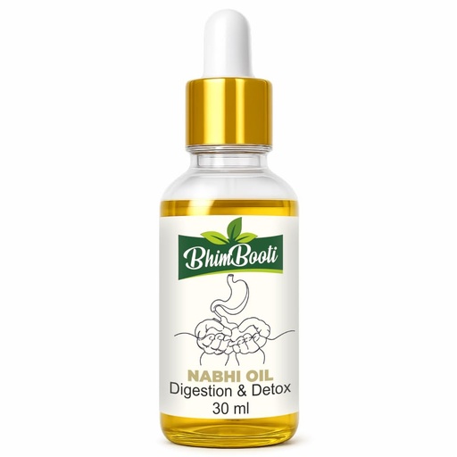 [BRSRYYIHAQJQIDQY] Nabhi Oil for Digestion & Detox, Herbal Belly Button Oil with Natural Ingredients, Ayurvedic Care, 30 ml