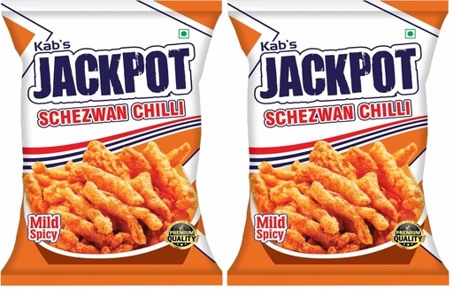 [BRSRYZAOAUGQEC34] Kab's Jackpot Schezwan Chilli Sticks 80 gm (Pack of 2)