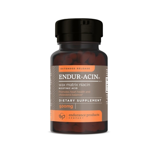 [BRSWIB3YCEARKE3K] ENDUR-ACIN Niacin, Supports Heart & Circulatory Function, Extended Release Formula, Gluten Free, 500mg (100 Tablets)