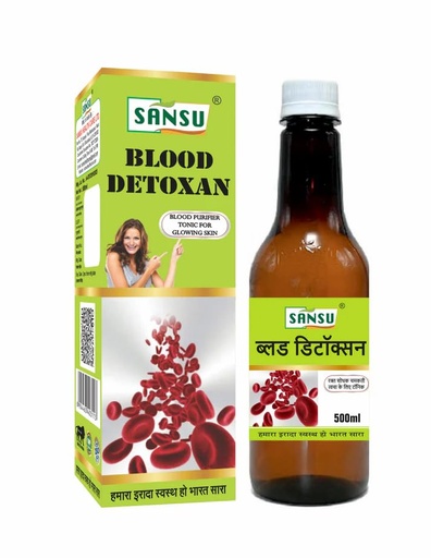 [BRSRY2YDBMBRA2DU] SANSU Blood Detoxan Herbal Syrup, Ayurvedic Wellness Tonic for Skin, Digestive & Liver Wellness Support, Natural Herbal Daily Health Supplement | 500ml