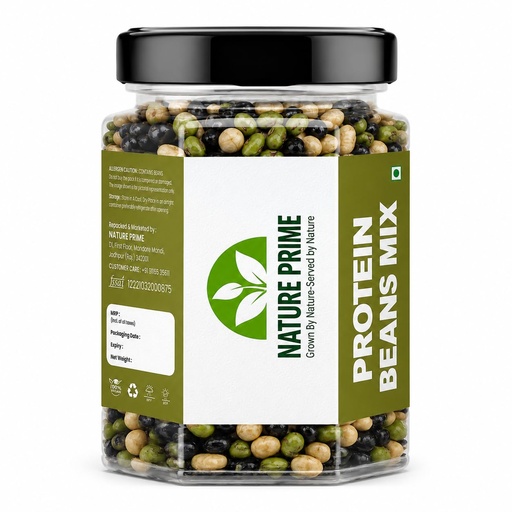 [BRSRYZIDAAHQMDIV] Nature Prime Protein Beans | High Protein Roasted Beans | Healthy Crunchy Snack | Rich in Plant Protein & Fiber | Gluten Free | Ready to Eat | 200g