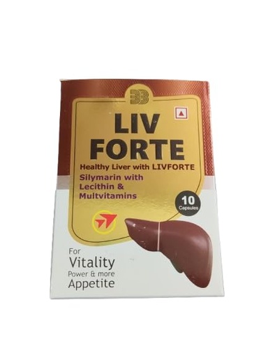 [BRSRGHDRPN7B4CA6] 24 Carat Liv Forte Capsules | Liver Wellness Supplement with Herbal Extracts & Nutritional Support | Daily Health Support | 10 Capsules (Pack Of 1)