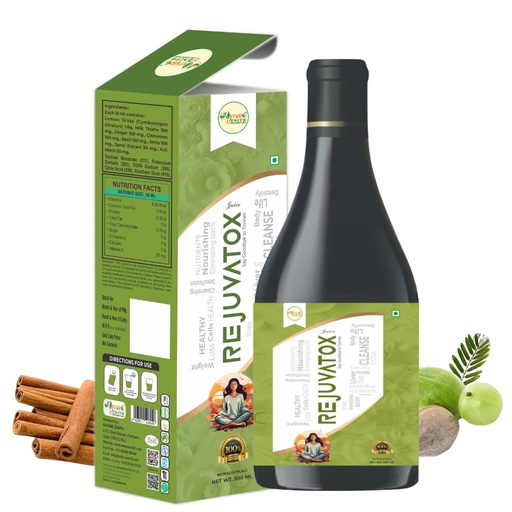 [BRSRGHA2CV5GK3Q3] Nature Zenith Rejuvatox Liver Detox Juice – Ayurvedic Gut Cleanse & Digestion Support Drink with Milk Thistle & Amla – Metabolism Booster Herbal Formula – 500 ML