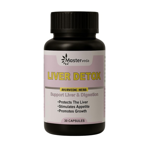 [BRSRGHY2OUAWY3TJ] Master Veda Herbal Liver Detox Supplement | Ayurvedic Liver Cleanse Formula for Detoxification, Digestion & Metabolism Support (30 capsules)