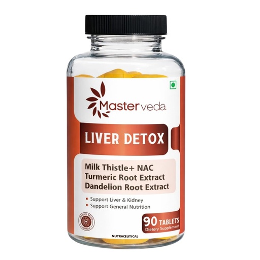 [BRSRGGIODMJWOYL7] Liver Detox Supplement with Milk Thistle & N-Acetyl Cysteine, Liver Detox Tablets with Added Multivitamins (90 Tablets)