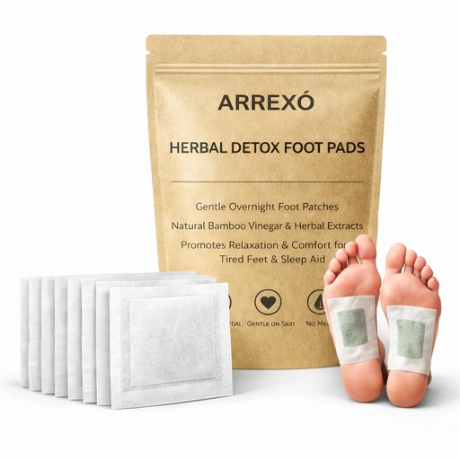 [BRSRGHY3A4BB4CA6] Pack of 20 Herbal Detox Foot Pads – Natural Bamboo Vinegar & Herbal Extracts for Relaxation, Tired Feet Comfort & Better Sleep – Gentle Overnight Foot Patches (20)
