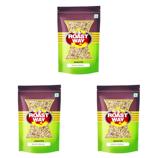 [BRSRYZAOA55GKHY3] Roastway Foods Roasted Bajra Masala Healthy Snacks and Namkeens (400 g) (Pack of 3)
