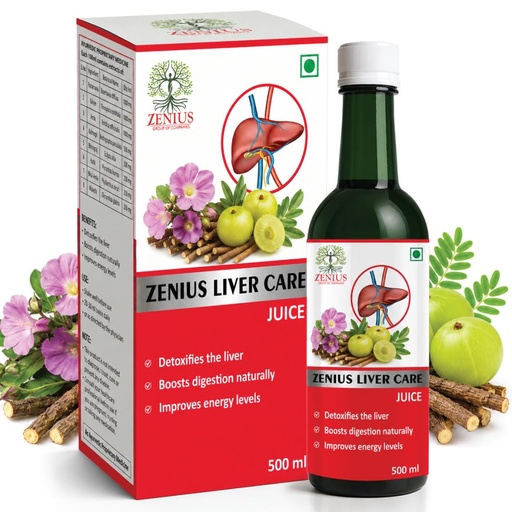 [BRSRYEI5CANB4G3A] Zenius Liver Juice | Ayurvedic Cleanser and Detoxification | Supports Fatty Liver and Anti-oxidant Rich Supplement With 5 Ayurvedic Herbs 500ml