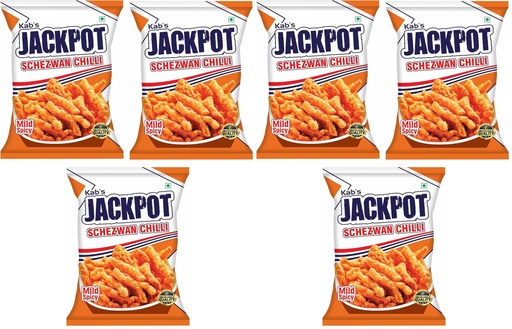[BRSRYZAOBMMRYG3H] Kab's Jackpot Schezwan Chilli Sticks 80 gm (Pack of 6)