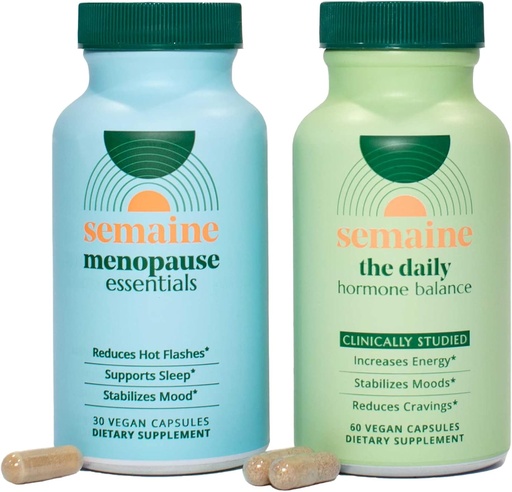[BRSROYICA4BBQ3AU] Peri/Menopause Hormone Bundle - Hot Flashes, Night Sweats, Mood Swings, Thinning Hair, Hormone Balance, Healthy Aging - Clinically Studied | 1 Month Supply