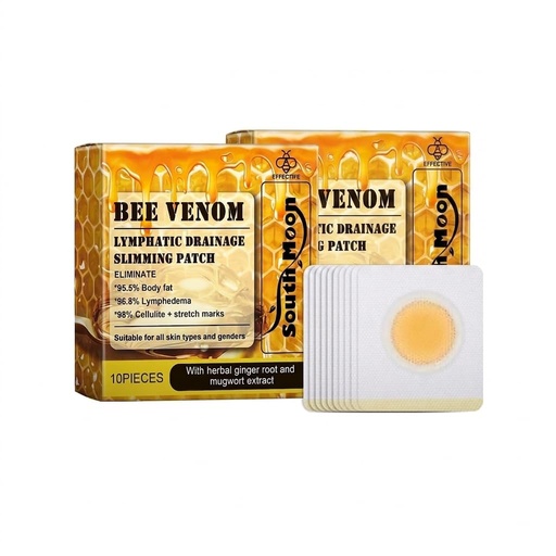 [BRSRYFA6BMFBOE33] Bee Venom Herbal Wellness Patches for Daily Body Care | Self-Adhesive Wellness | Lymphatic Massage & Body Care Routine | 10 Patches | Pack of 2