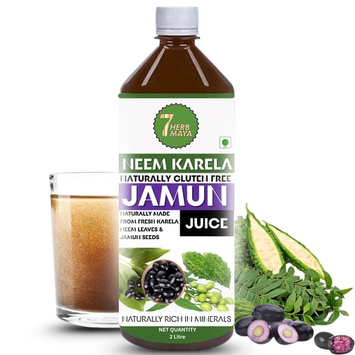 [BRSREBAOOJ5BAELJ] Neem Karela Jamun Juice | Herbal Juice with No Added Sugar | Natural Bitter Blend | Ayurvedic Daily Wellness Drink (2 Litre)