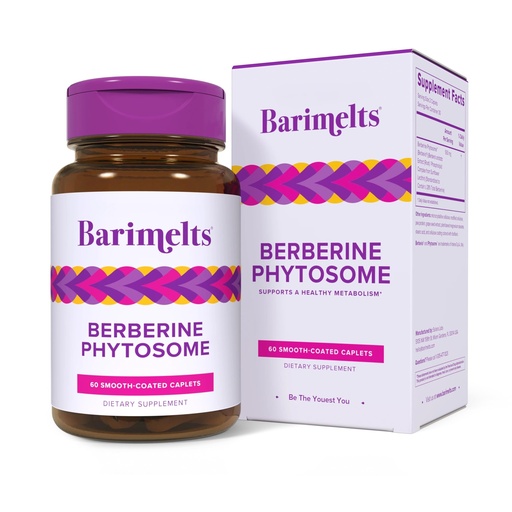 [BRSRA2YKO4AWAELO] BariMelts Berberine Phytosome 550mg – Clinically Studied Berbevis for 4X Better Absorption vs Regular Berberine – Supports Metabolism & Blood Sugar – 60 Smooth-Coated Caplets