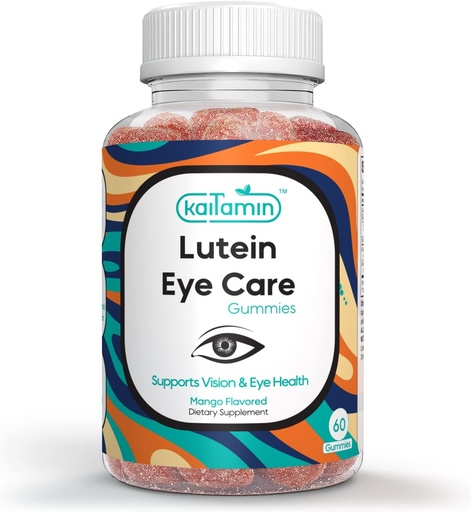 [BRSRMAIRBEDQKH3F] Lutein & Zeaxanthin Eye Supplement for Adults - Protection Support for Eyes - Yummy Mango Flavored Vegan, Glute-Free, Made with Coconut Oil. 60 Gummies