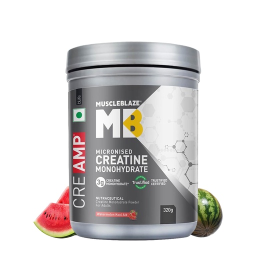 [BRSRAGQFARYBEFY6] MuscleBlaze Micronised Creatine Monohydrate CreAMP Powder, 320g