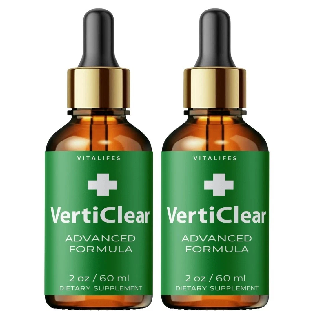 [CD1BDE08] (2 Pack) VertiClear Ear Drops Natural Verti Clear Hearing Supplement 60 Serves