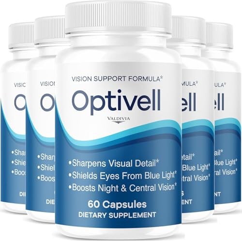 [12BCFDBD] Optivell Eye Vision Support Supplement Capsules Lutein Zeaxanthin 5 Pack 300Ct