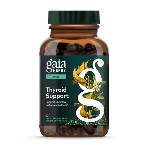 [BRSWIYL7C4ARUFQV] Gaia Herbs Thyroid Support - Made with Ashwagandha, Kelp, Brown Seaweed & Schisandra to Support Healthy Metabolic Balance & Overall Well-Being* - 120 Vegan Liquid Phyto-Caps (60 Servings)