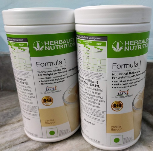 [BRSWGCT6CIOR4H33] Herbalife Nutrition Formula 1 Nutritional Vanilla Shake (1 Kg) - Pack of 2