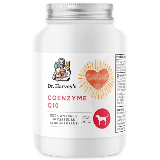 [BRSWIFITCEDGOA3G] Dr. Harvey's Coenzyme Q10 - Heart & Cardiovascular Support Supplements for Dogs, 60 Capsules
