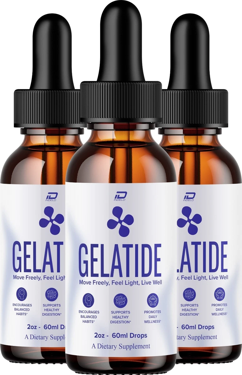 [CA5D5FA4] (3 Pack) Gelatide Liquid Drops – Gelatide Natural Blend Healthy Organic Support