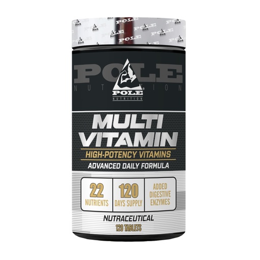 [BRSWYALYPJ7GG2D3] Pole Nutrition Multi Vitamin - High Potency Vitamins with Added Digestive Enzyme | 120 Tablets - Comprehensive Wellness Support for Peak Performance