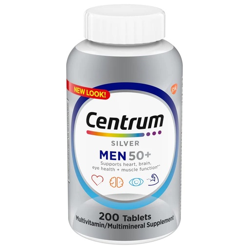 [BRSRMBALBB4A2EL2] Centrum Silver Men 50+ Multivitamin 200 Tablets