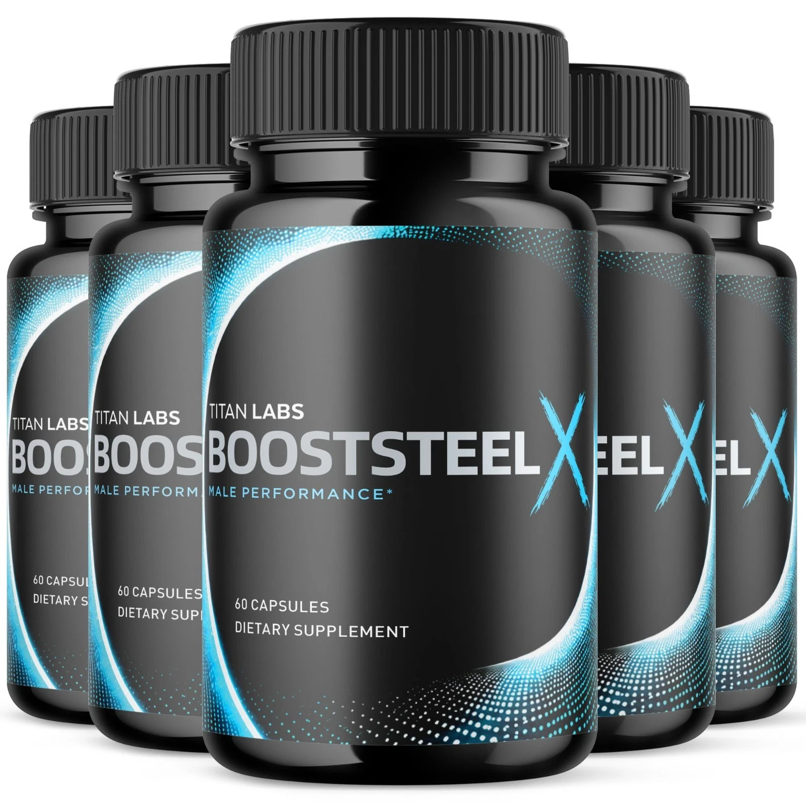 [0FEBF81F] (5 Pack) Boost Steel X Advanced Male Health Support Formula BoostSteelX 300 Caps