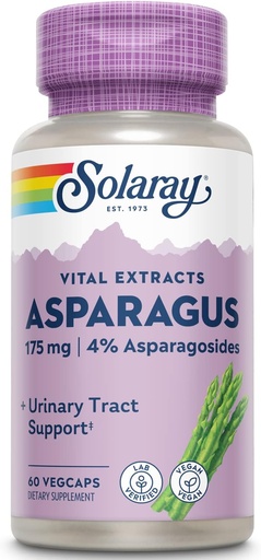 [BRSWIYD6AIGWCEI3] SOLARAY Asparagus Rhizome Extract 175 mg w/Whole Root | Healthy Urinary Tract & Digestive Health Support | 60 VegCaps