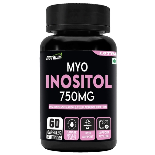 [BRSRYYA7CV7GGELH] NutriJa Myo-Inositol 750mg Capsules | Vitamin B8 for Women’s Wellness, Metabolic Wellness & Cellular Function Support | 60 Veg Capsules