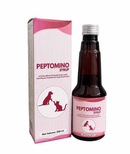 [BRSRYGQLOJ6AYE32] PEPTOMINO Syrup Amino Acids & Vitamins with Grape Seed Extract 200ml