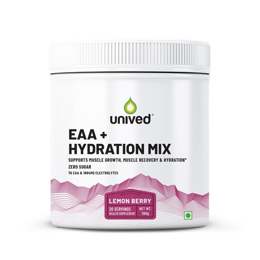 [BRSREBL5AAHQEH3H] EAA + Hydration Mix | Essential Amino Acids (EAAs) + Electrolytes (Sodium, Potassium, Magnesium) | Supports Muscle Recovery, Hydration & Performance | 20 Servings (Lemon Berry)
