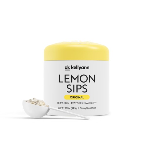 [BRSW2ZAFPJ5BSDLU] Dr. Kellyann Lemon Sips, Citrus Drink Mix (21 Servings) Rehydrate, Detox, Revitalize, Sugar Free, Fat Free, Non GMO, Hydrates and Firms Skin (Lemon)