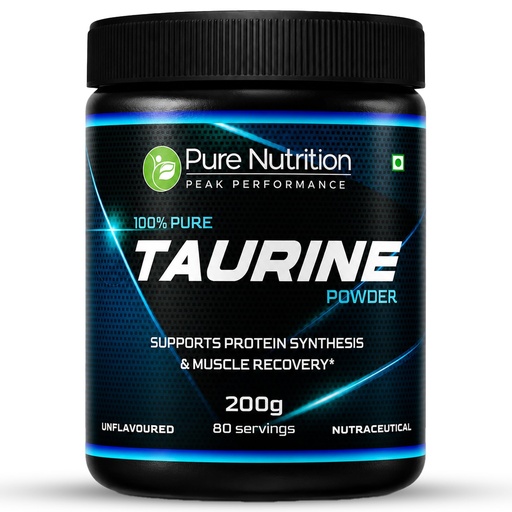[BRSRAGLYAVYRMEYU] Pure Nutrition L-Taurine Powder 200g | Premium Amino Acid Supplement | Boosts Muscle Recovery & Performance | Supports Energy, Heart Health, & Overall Wellness | Ideal for Fitness, Stamina, & Active Lifestyle